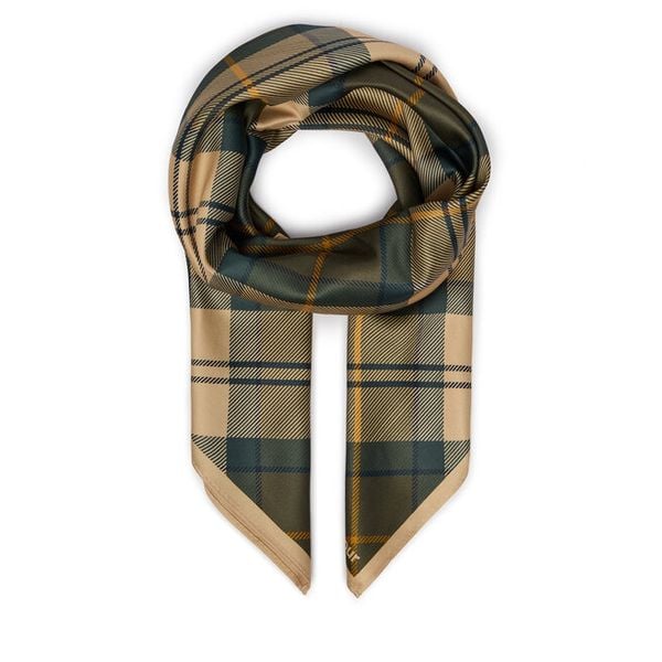 Chusta Barbour. Zielone apaszki i chusty Barbour, bez wzorów. Za 179,99 zł.