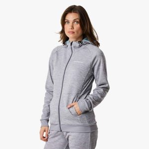 Bluza treningowa damska Swedemount Training Logo Zip Hood II szybkoschnąca. Niebieskie bluzy SWEDEMOUNT, bez wzorów, bez kaptura. Za 224,99 zł.