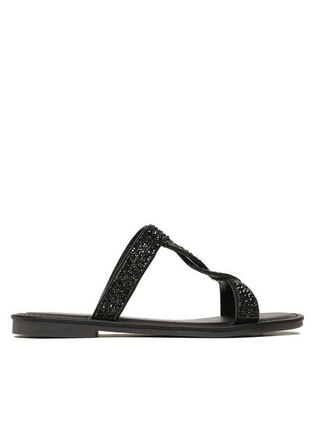 Jenny Fairy Klapki WS041001-01 Czarny. Czarne klapki Jenny Fairy, bez wzorów, z syntetyku, bez obcasa. Za 62,99 zł.