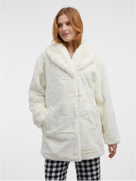 Orsay Kurtka pluszowa w kolorze białym rozmiar: XL. Białe kurtki Orsay, xl, bez wzorów, bez kaptura. Za 134,95 zł.