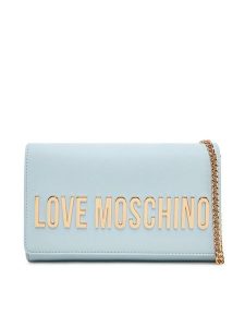 LOVE MOSCHINO Torebka JC4103PP1MKD0712 Błękitny. Niebieskie torebki klasyczne LOVE MOSCHINO, bez wzorów, ze skóry, bez dodatków. Za 369,99 zł.