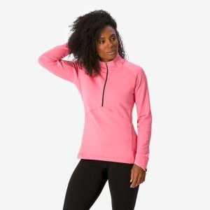 Koszulka termoaktywna narciarska damska Quechua BL 500 1/2 zip. Czerwone koszule nocne WED'ZE, bez wzorów, z elastanu, bez ramiączek. Za 79,99 zł.