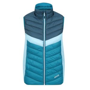 Damska Kamizelka Harrock II Baffled Gilet. Niebieskie kamizelki Regatta, xs, bez wzorów, bez kołnierzyka, bez ramiączek, bez kaptura. Za 89,99 zł.