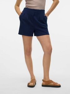 Vero Moda Szorty w kolorze granatowym rozmiar: XS. Niebieskie szorty Vero Moda, bez wzorów, z podwyższonym stanem. Za 52,67 zł.