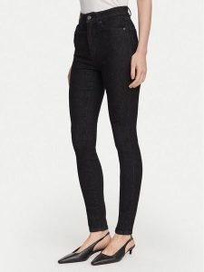 BOSS Jeansy Maye 50518253 Czarny Super Skinny Fit. Czarne jeansy Boss, bez wzorów, z bawełny. Za 449,99 zł.