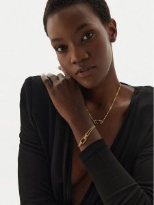 Guess Bransoletka JUBB04 581JW Złoty. Żółte bransoletki Guess, metalowe. Za 239,99 zł.