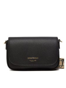 Emporio Armani Torebka EW000538 AF12103 MC032 Czarny. Czarne listonoszki Emporio Armani, bez wzorów, ze skóry, bez dodatków. Za 519,99 zł.