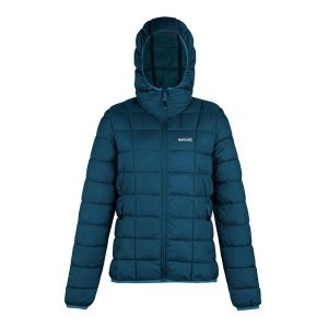 Kurtka Ocieplana Damska Asper. Niebieskie kurtki Regatta, bez wzorów, z puchu, bez kaptura. Za 278,99 zł.