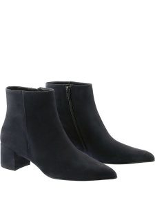 Högl Skórzane botki "Beatrice" w kolorze granatowym rozmiar: 38,5. Niebieskie botki HÖGL, bez wzorów, bez obcasa, bez zapięcia. Za 428,43 zł.