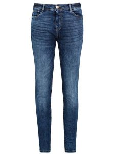 Sublevel Dżinsy - Skinny fit - w kolorze granatowym rozmiar: S. Niebieskie jeansy Sublevel, z aplikacjami, ze skóry. Za 83,42 zł.