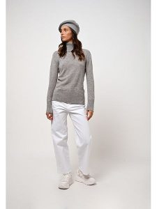 AUTHENTIC CASHMERE Kaszmirowy golf "Fornet" w kolorze szarym rozmiar: M. Szare golfy AUTHENTIC CASHMERE, bez wzorów, z kaszmiru. Za 272,31 zł.
