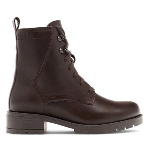 Trapery Lasocki. Brązowe buty zimowe Lasocki, bez obcasa, bez zapięcia. Za 114,99 zł.