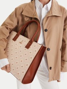 Beverly Hills Polo Club Torebka CEO-BHPC-S-003-07 Écru. Torebki klasyczne Beverly Hills Polo Club, bez wzorów, z materiału, bez dodatków. Za 299,99 zł.