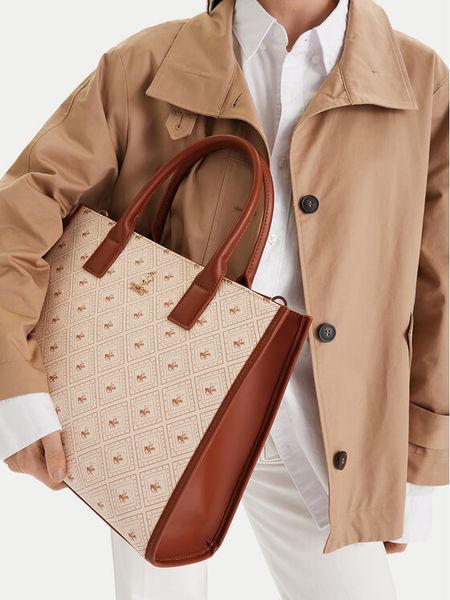 Beverly Hills Polo Club Torebka CEO-BHPC-S-003-07 Écru. Białe torebki klasyczne Beverly Hills Polo Club, bez wzorów, z materiału, bez dodatków. Za 189,99 zł.