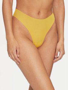 Chantelle Stringi Pulpies C22HG9 Żółty. Żółte stringi Chantelle, bez wzorów, z syntetyku. Za 39,99 zł.