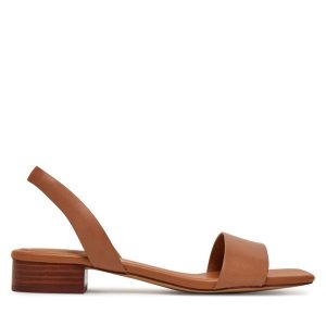 Sandały Aldo. Brązowe sandały ALDO, bez wzorów, bez obcasa, na płaskiej podeszwie, bez zapięcia. Za 259,99 zł.