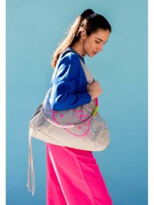 Fritzi aus Preußen Skórzany shopper bag "Hello Kitty" w kolorze jasnoszarym - 45 x 34 x 16 cm rozmiar: onesize. Szare shopper bag Fritzi aus Preußen, bez wzorów, z materiału, na ramię, bez dodatków. Za 196,24 zł.