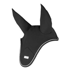 Czapka z muchą dla koni Horka Deluxe. Czarne czapki HORKA, bez wzorów, z tkaniny, eleganckie. Za 130,00 zł.