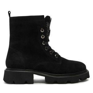 Trzewiki Alma En Pena. Czarne botki Alma en Pena, bez wzorów, bez obcasa, na płaskiej podeszwie, bez zapięcia. Za 569,99 zł.