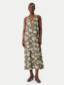 Vero Moda Sukienka letnia Jennifer 10341973 Zielony Regular Fit. Zielone kombinezony Vero Moda, na lato, xs, bez wzorów, z wiskozy, bez kołnierzyka, bez ramiączek. Za 199,99 zł.