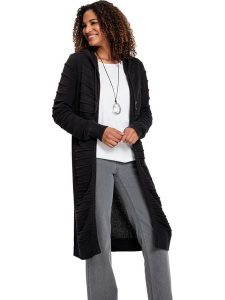 WITT WEIDEN Kardigan w kolorze czarnym rozmiar: 48. Czarne kardigany WITT WEIDEN, bez wzorów, ze splotem, bez ramiączek. Za 43,99 zł.