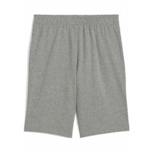 Młodzieżowe szorty ESS z logo No. 1 z dżerseju PUMA Medium Gray Heather. Szara szorty Puma, bez wzorów, z dżerseju, młodzieżowe. Za 89,00 zł.