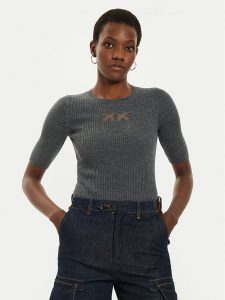 Pinko Sweter Tritone 102017 A18M Szary Regular Fit. Szare swetry klasyczne Pinko, m, z wełny, bez kołnierzyka. Za 429,99 zł.