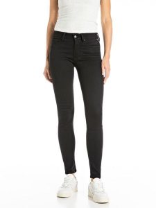 Replay Dżinsy - Skinny fit - w kolorze czarnym rozmiar: W25/L30. Czarne jeansy Replay, z aplikacjami. Za 249,95 zł.