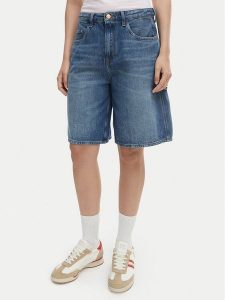 Tommy Jeans Szorty jeansowe DW0DW22693 Niebieski Relaxed Fit. Niebieskie szorty Tommy Jeans, bez wzorów, z bawełny. Za 369,99 zł.