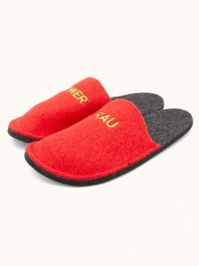 Kitz-pichler Kapcie "Happy" w kolorze czerwonym rozmiar: 35/36. Czerwone kapcie Kitz-Pichler, bez wzorów, z materiału. Za 60,99 zł.