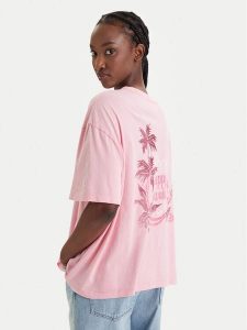 Roxy T-Shirt Talloversize Washed ERJZT06081 Różowy Oversize. Czerwone t-shirty Roxy, m, bez wzorów, z bawełny, bez kołnierzyka, bez ramiączek. Za 149,99 zł.