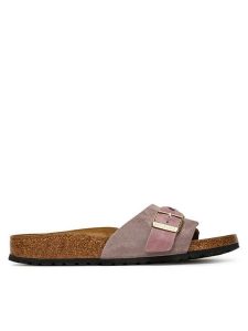 Birkenstock Klapki Oita Braided 1029123 Różowy. Czerwone klapki Birkenstock, bez wzorów, ze skóry, bez obcasa. Za 469,99 zł.