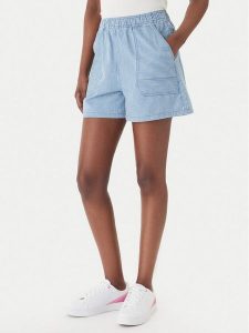 Roxy Szorty jeansowe Stay Wavy ERJDS03345 Błękitny Regular Fit. Niebieskie szorty Roxy, bez wzorów, z bawełny. Za 239,99 zł.