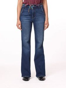 Scotch & Soda Dżinsy - Flare fit - w kolorze granatowym rozmiar: W31. Niebieskie jeansy Scotch & Soda, bez wzorów, z podwyższonym stanem. Za 276,71 zł.
