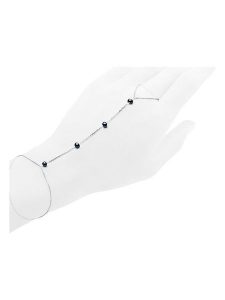 Pearline Srebrna bransoletka z perłami rozmiar: onesize. Czarne bransoletki Pearline, z perłą, srebrne. Za 274,10 zł.