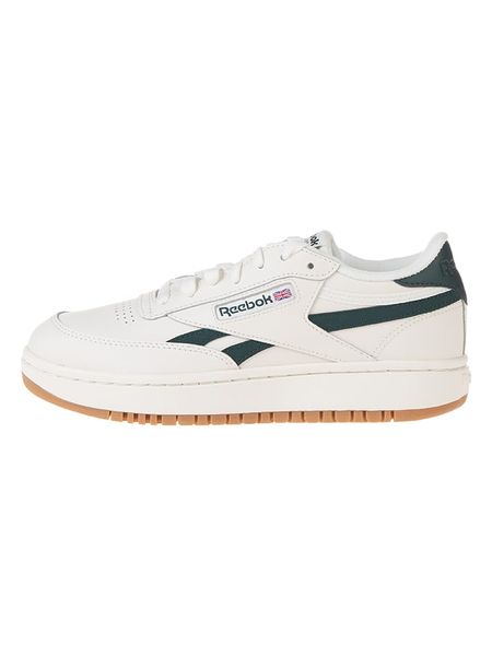 Reebok Skórzane sneakersy "Club C Double Reveng" w kolorze biało-granatowym rozmiar: 37,5. Białe trampki Reebok, bez wzorów, bez zapięcia. Za 118,01 zł.