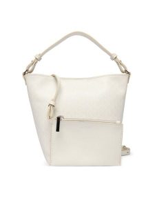 Calvin Klein Torebka Emblem Aop Sm Bucket Crossbody LV04F3506G Biały. Białe torebki klasyczne Calvin Klein, bez wzorów, ze skóry, bez dodatków. Za 449,99 zł.