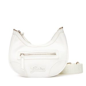 Torebka Guess. Białe listonoszki Guess, z aplikacjami, bez dodatków. Za 219,99 zł.