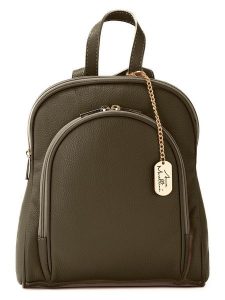 Anna Morellini Skórzany plecak "Breta" w kolorze khaki - 24 x 12 x 30 cm rozmiar: onesize. Brązowe plecaki Anna Morellini. Za 295,99 zł.