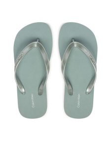 Calvin Klein Japonki Arwa HW0HW02956 Zielony. Zielone klapki Calvin Klein, bez wzorów, z syntetyku, bez obcasa. Za 149,99 zł.