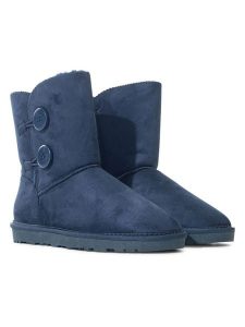 ISLAND BOOT Botki zimowe "Elisa" w kolorze niebieskim rozmiar: 40. Niebieskie botki Island Boot, na zimę, z aplikacjami, bez obcasa, bez zapięcia. Za 130,99 zł.