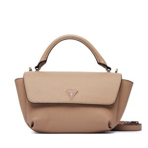 Torebka Guess. Brązowe kuferki Guess, z aplikacjami, bez dodatków. Za 489,99 zł.