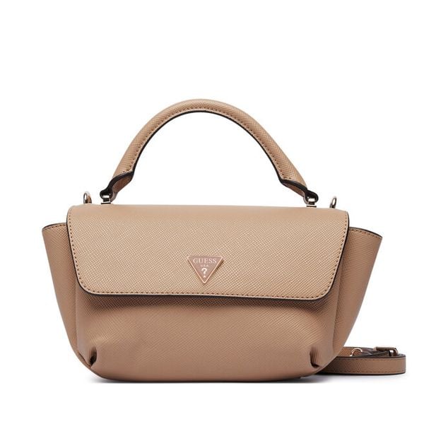 Torebka Guess. Brązowe kuferki Guess, z aplikacjami, bez dodatków. Za 489,99 zł.