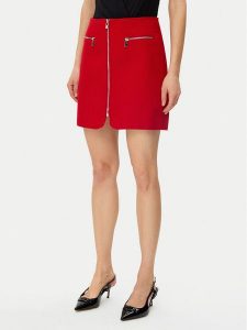 Morgan Spódnica mini 241-JADA Czerwony Straight Fit. Czerwone spódnice Morgan, bez wzorów, z syntetyku, mini. Za 219,99 zł.