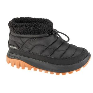 Buty zimowe damskie, Snowtrot Shorty. Czarne buty trekkingowe Columbia, bez zapięcia. Za 359,99 zł.