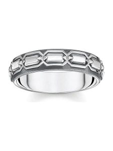 Thomas Sabo Srebrny pierścionek rozmiar: 62. Szare pierścionki Thomas Sabo, srebrne. Za 300,45 zł.