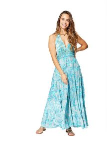 Aller Simplement Sukienka w kolorze błękitnym rozmiar: 34-40. Niebieskie sukienki Aller Simplement, na co dzień, bez wzorów, klasyczne, bez kołnierzyka, bez ramiączek, maxi, proste. Za 65,99 zł.