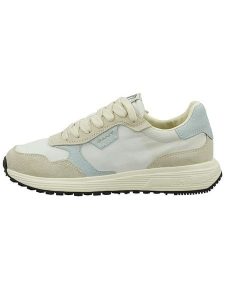GANT Footwear Skórzane sneakersy "Beywin" w kolorze beżowo-biało-błękitnym rozmiar: 38. Białe trampki GANT Footwear, bez wzorów, bez zapięcia. Za 201,08 zł.