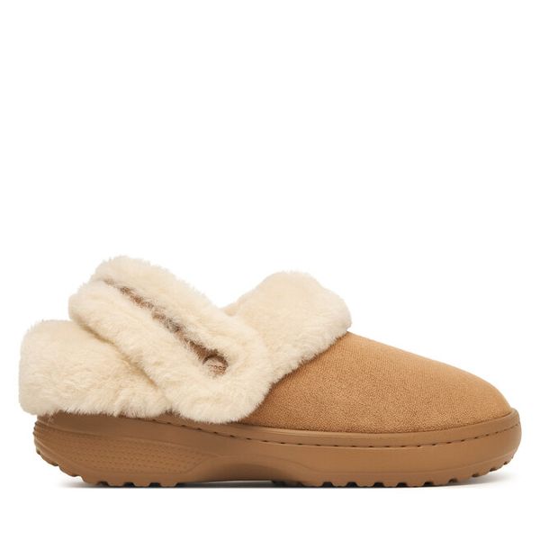 Klapki Crocs. Brązowe klapki Crocs, bez wzorów, bez obcasa. Za 299,99 zł.