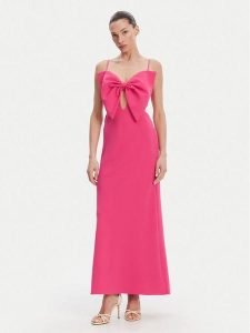 Bardot Sukienka wieczorowa Paula Bow 59621DB Różowy Regular Fit. Czerwone kombinezony Bardot, bez wzorów, z syntetyku, wizytowe, bez kołnierzyka, bez ramiączek. Za 399,99 zł.